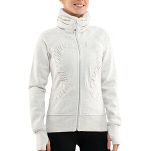 Lululemon Womens 6 Cuddle Up Jacket Heathered White